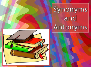 Key Stage 2 English: Synonyms, Resources & Activities